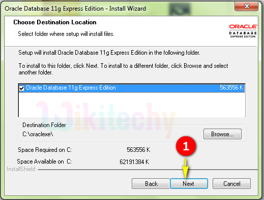  step 5 oracle installation procedure select oracle